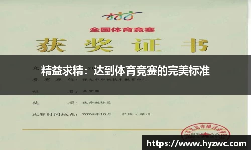 精益求精：达到体育竞赛的完美标准