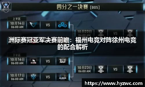 洲际赛冠亚军决赛前瞻：福州电竞对阵徐州电竞的配合解析